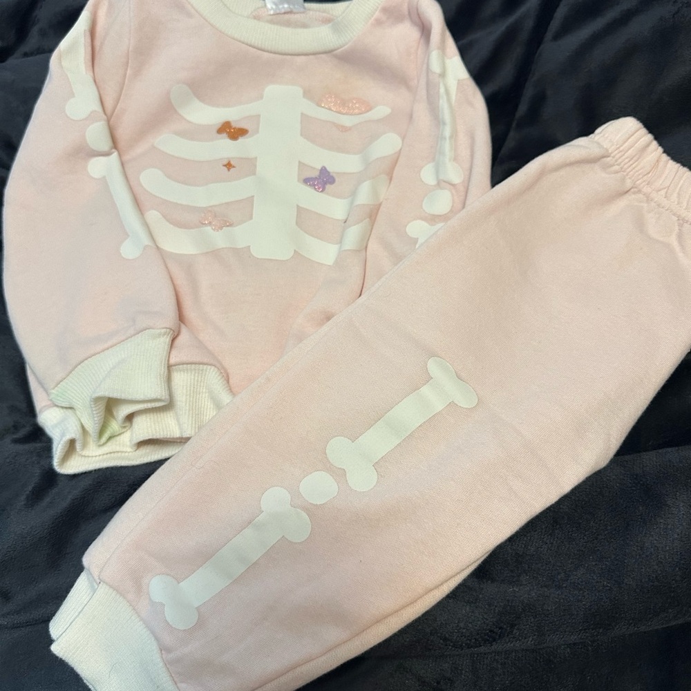Pink Skeleton Sweatsuit - Bin 13